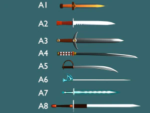koleksi pedang phinikes 1 Model 3D