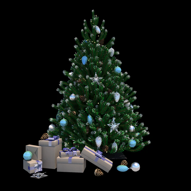 &aacute;rvore de Natal Modelo 3D .c4d .max .obj .3ds .fbx .stl .blend 