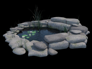 artificial pond 3D Model