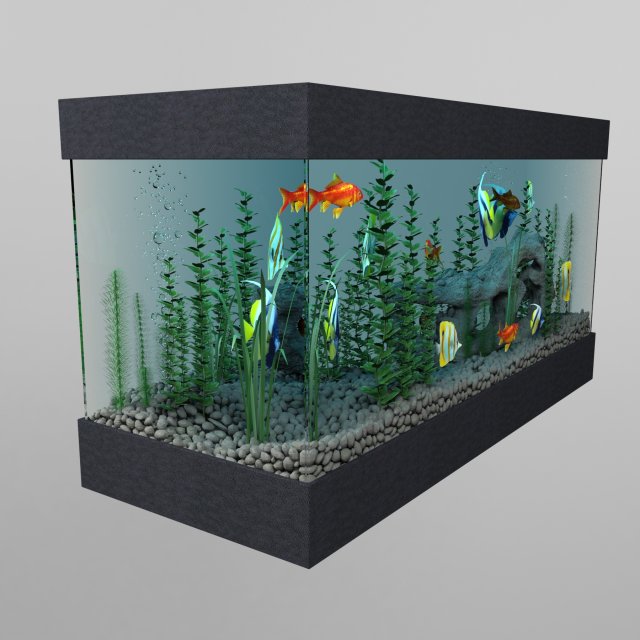 aquarium Modello 3D .c4d .max .obj .3ds .fbx .stl .blend 
