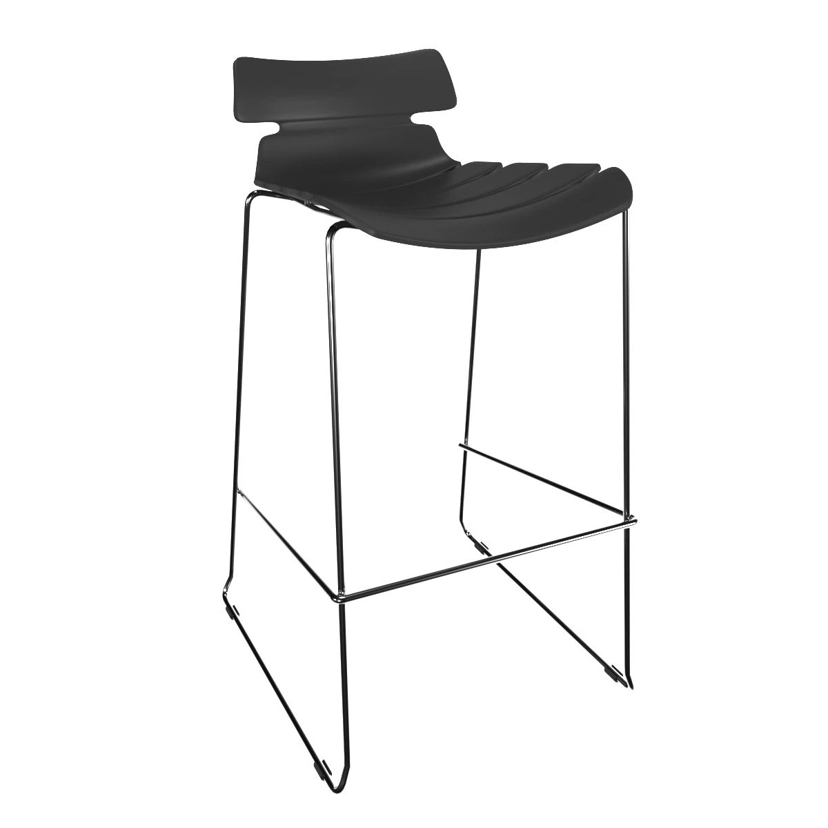 techno bar stool 3D Model .c4d .max .obj .3ds .fbx .stl .blend 