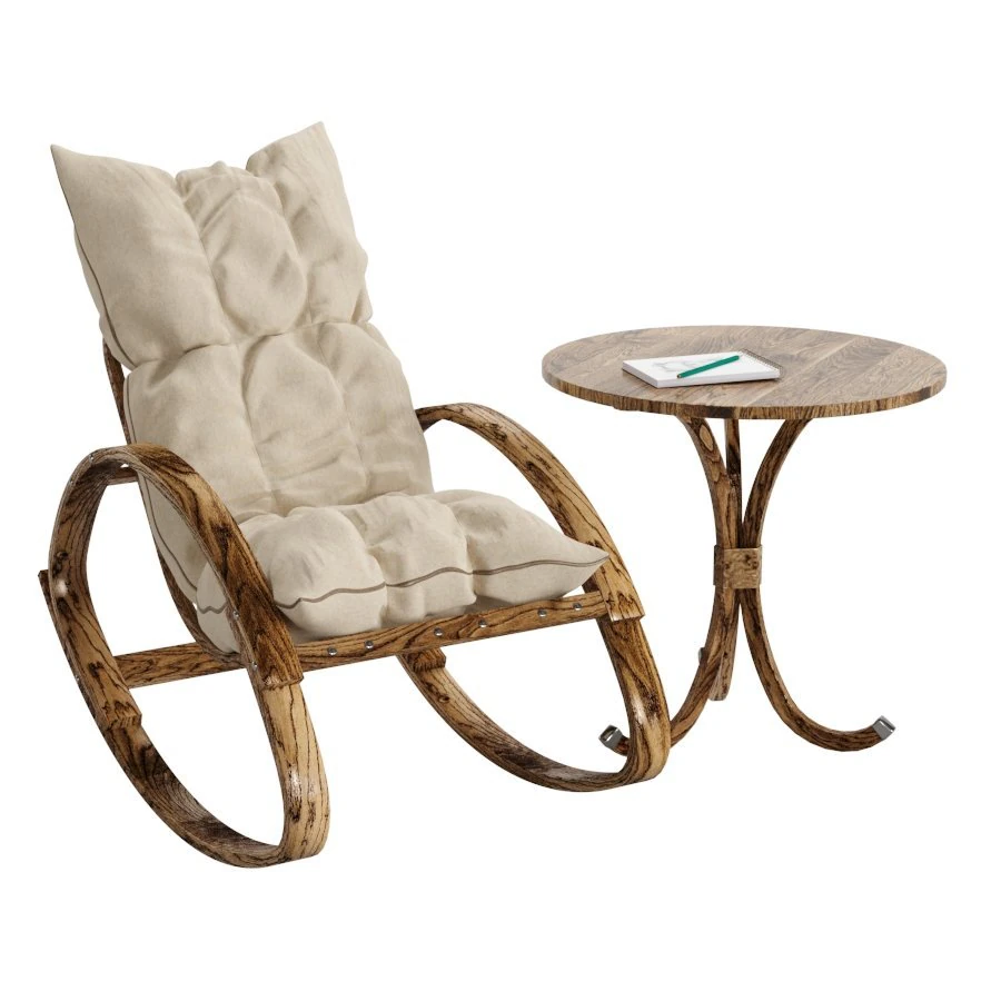 rocking chair 3D Model .c4d .max .obj .3ds .fbx .stl .blend 