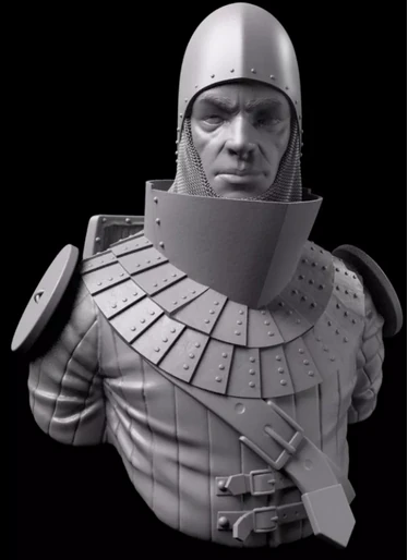 Busto medievale 3D Print Model .c4d .max .obj .3ds .fbx .stl .blend 