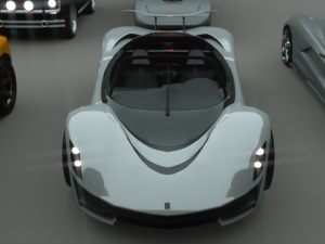 8 cars sport and armored 3D Model