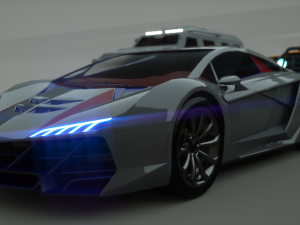 8 cars sport and armored 3D Model