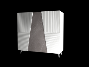 modern serrated sideboard 3D मॉडल