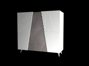 モダンな鋸歯状のサイドボード 3Dモデル