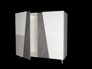 modern serrated sideboard 3D Model