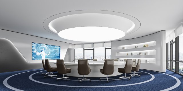 round conference room Modello 3D .c4d .max .obj .3ds .fbx .stl .blend 