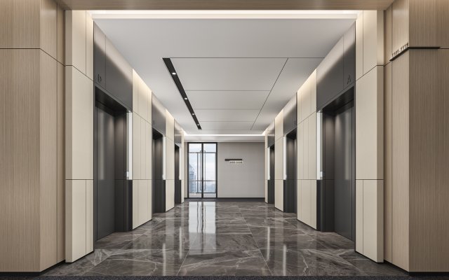 elevator hall 3d modle 3D-Modell .c4d .max .obj .3ds .fbx .stl .blend 