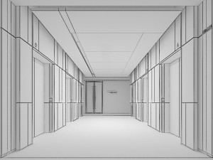 elevator hall 3d modle 3D-Modell