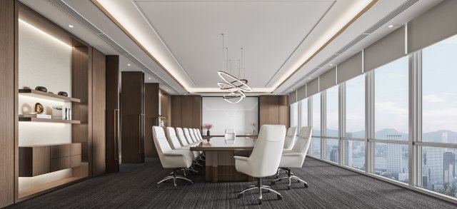 financial company meeting room 3D Model .c4d .max .obj .3ds .fbx .stl .blend