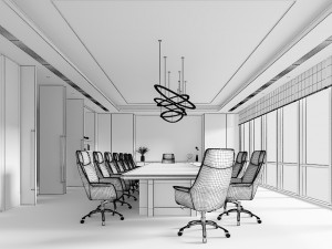 financial company meeting room 3D Model