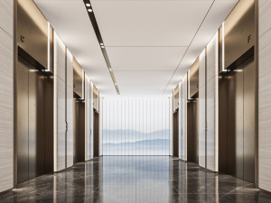 elevator hall 3d modle 3D 模型
