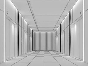 elevator hall 3d modle 3D Модель