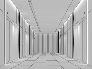 elevator hall 3d modle 3D Model
