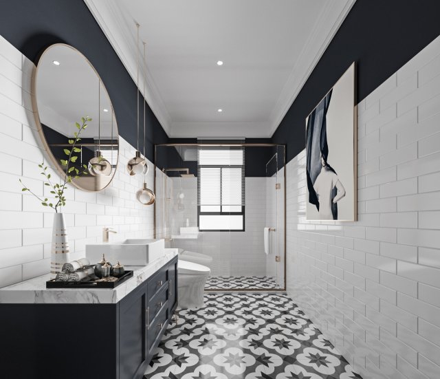 bathroom 3D 模型 .c4d .max .obj .3ds .fbx .stl .blend 