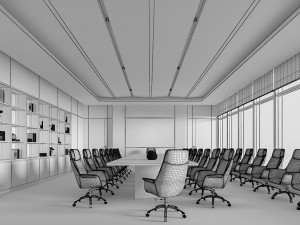 financial company meeting room 3D Модель