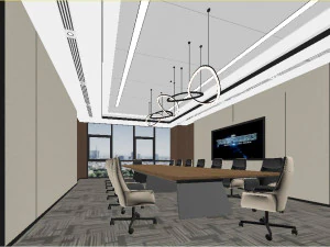 financial company meeting room 3D Model