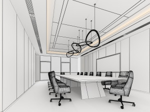 financial company meeting room Modelo 3D