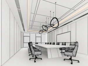 financial company meeting room 3D Model
