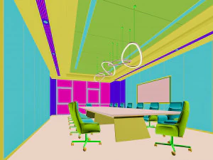 financial company meeting room 3D Model