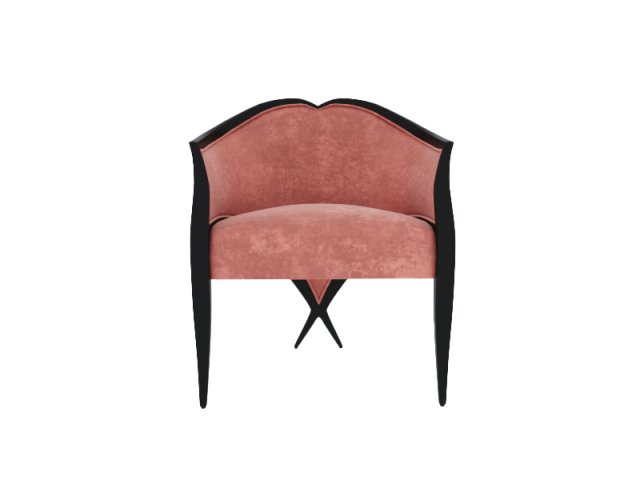 bali armchair pink velvet Modèle 3D .c4d .max .obj .3ds .fbx .stl .blend 