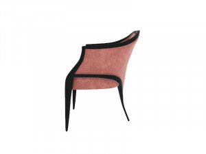 bali armchair pink velvet Modèle 3D