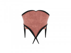 bali armchair pink velvet Modèle 3D