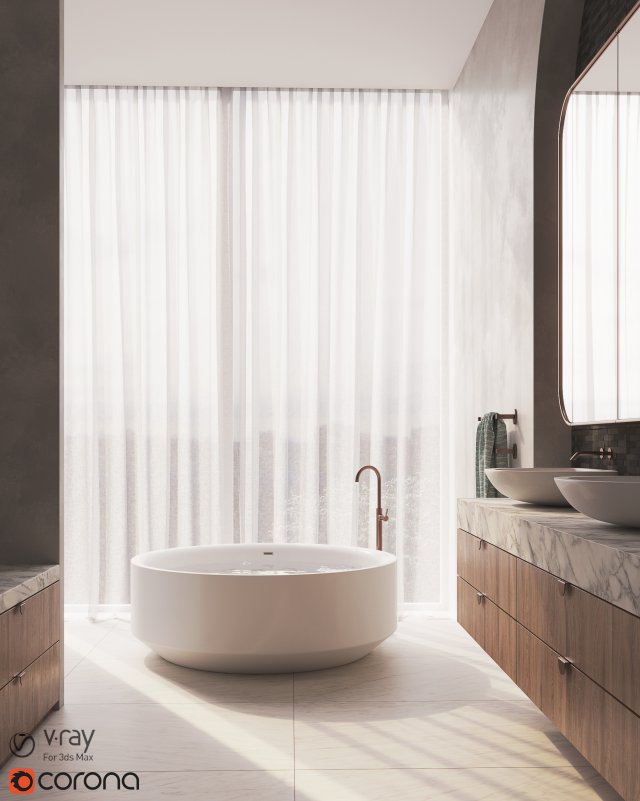 amazing bathroom Model 3D .c4d .max .obj .3ds .fbx .stl .blend 