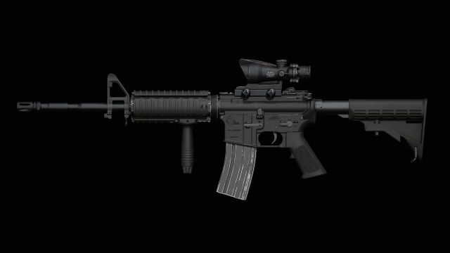 M4 - mil spec 3D Model .c4d .max .obj .3ds .fbx .stl .blend 