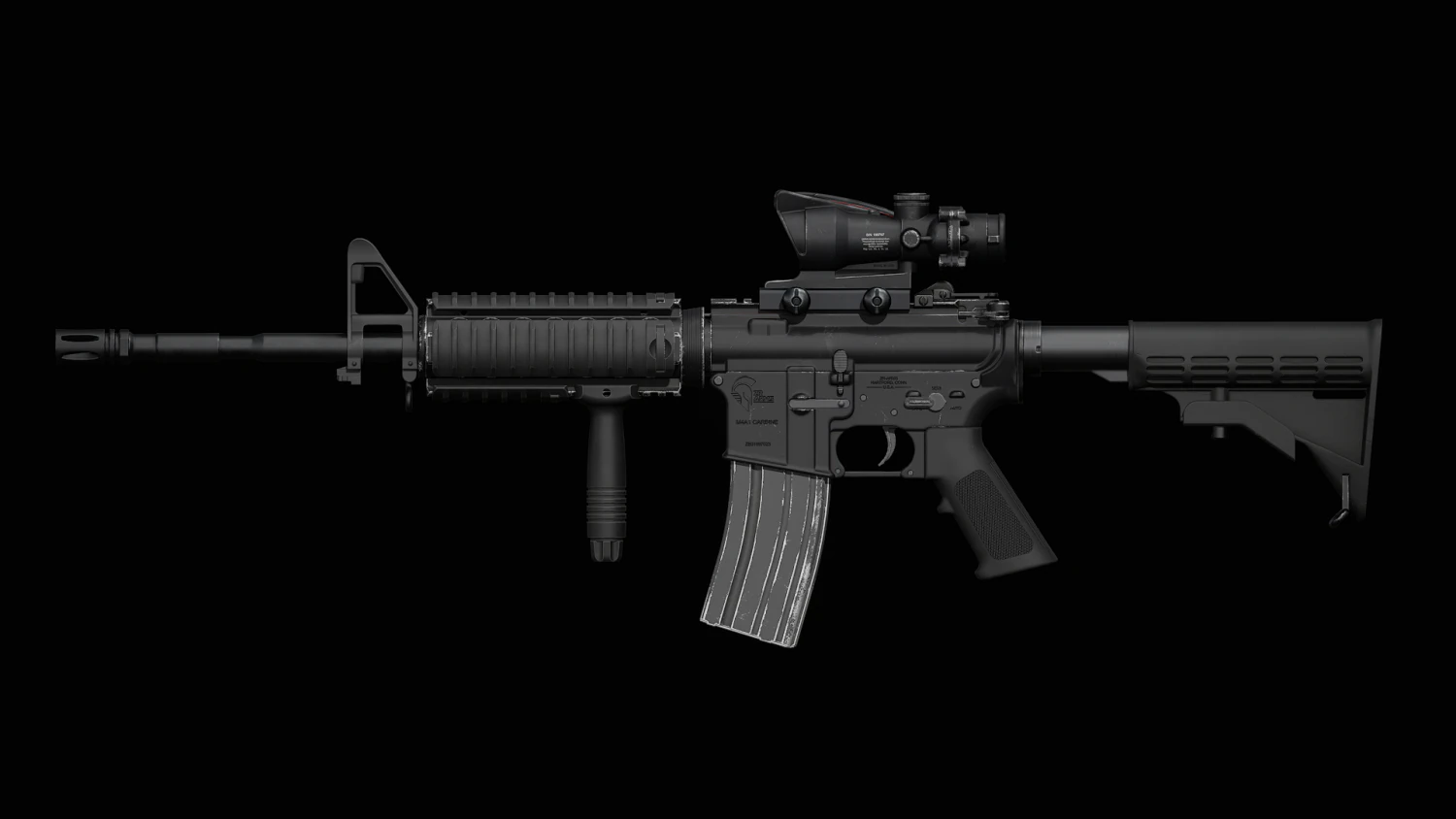 M4 - mil spec 3D Model .c4d .max .obj .3ds .fbx .stl .blend 