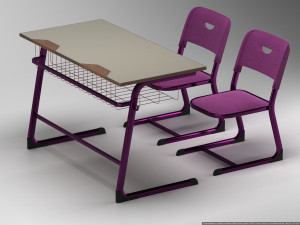 School desk 3D Model