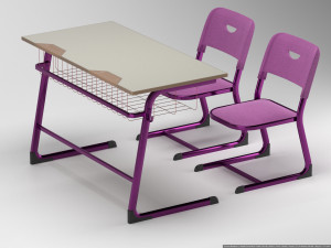 School desk 3D Model
