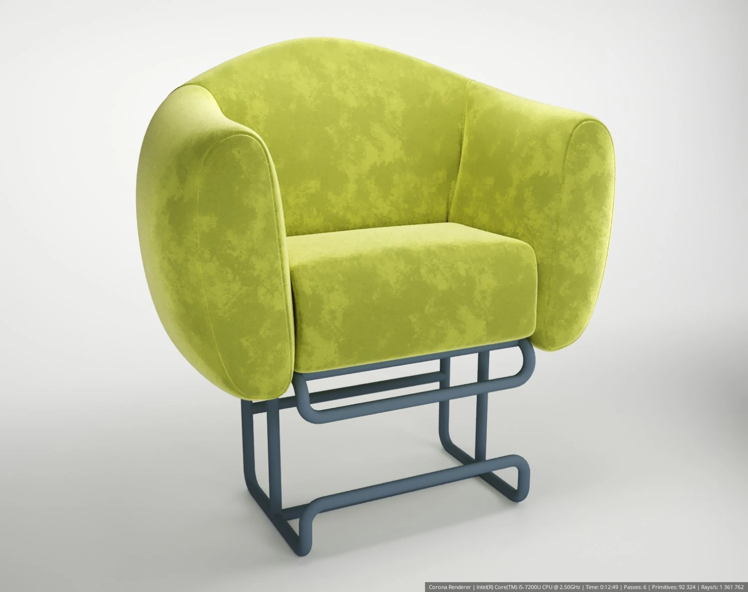 arm chair orange 3D Model .c4d .max .obj .3ds .fbx .stl .blend