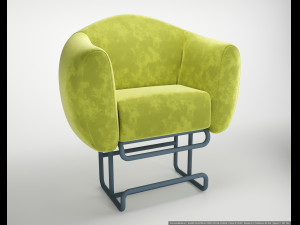 arm chair orange 3D Model