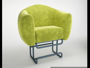 poltrona laranja Modelo 3D