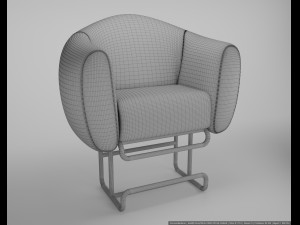 arm chair orange 3D Model