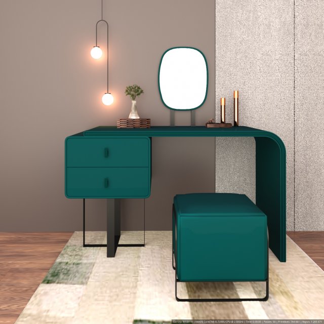 desk mirror Modelo 3D .c4d .max .obj .3ds .fbx .stl .blend 