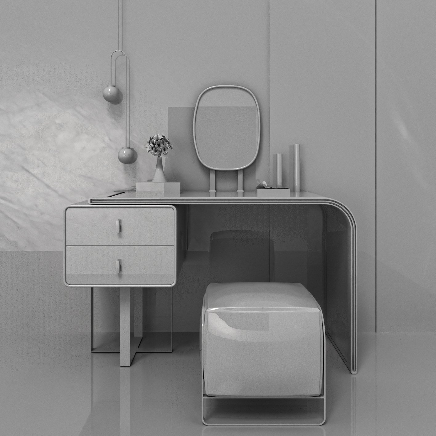 Mirror desk