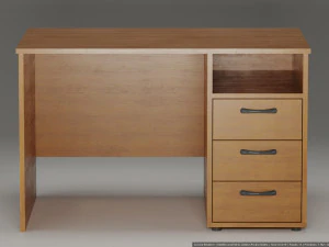 mesa de escrit&oacute;rio unilateral Modelo 3D