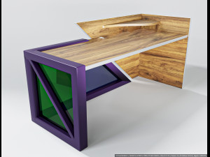 administration desk 3D Model
