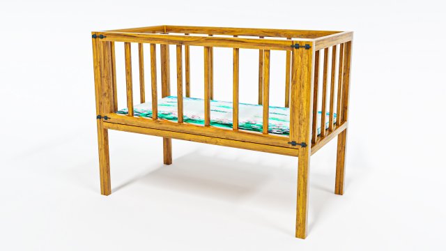 special bed for children 3D Model .c4d .max .obj .3ds .fbx .stl .blend 
