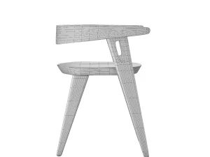 Chaise Minimaliste En Bois De Domohomo 3D Model