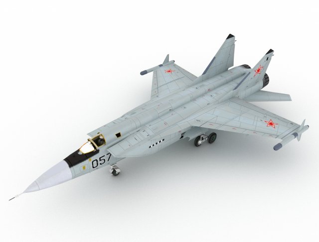combat fighter mig 31 Modello 3D .c4d .max .obj .3ds .fbx .stl .blend 