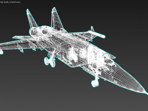 combat fighter mig 31 Modello 3D
