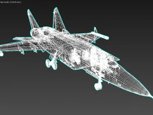 combat fighter mig 31 3D Model