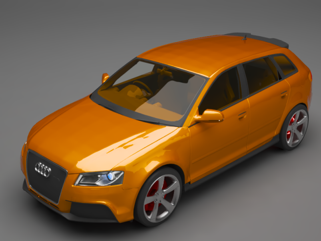 audi rs3 3D-Modell .c4d .max .obj .3ds .fbx .stl .blend 