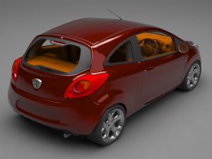 sedan car Model 3D