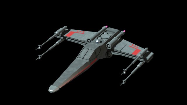 starfighter model 3D Модель .c4d .max .obj .3ds .fbx .stl .blend 